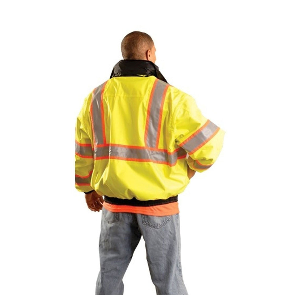 OccuNomix Men's Yellow Premium Four-Way Two-Tone Bomber Jacket
