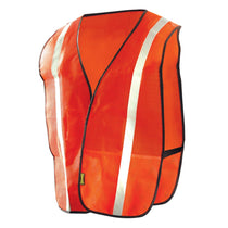 OccuNomix Men's Orange Value Mesh Silver Reflective Vest