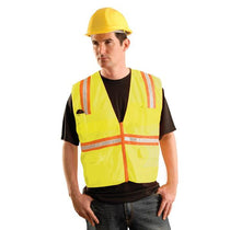 OccuNomix Men's Yellow Classic Mesh Two-Tone Surveyor Vest