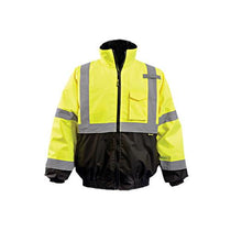 OccuNomix Men's Yellow Quilted Lined Black Bottom Bomber Jacket
