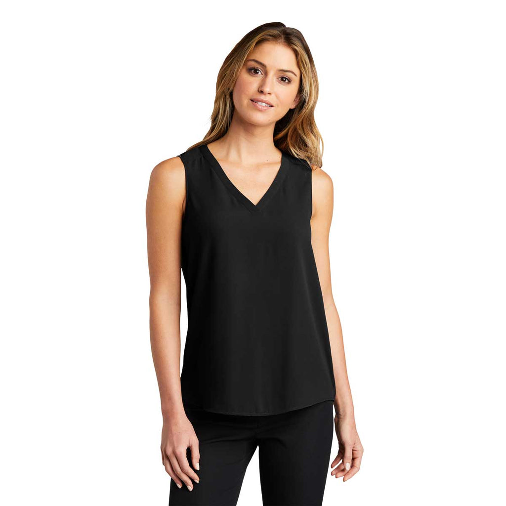 Port Authority Women's Black Sleeveless Blouse