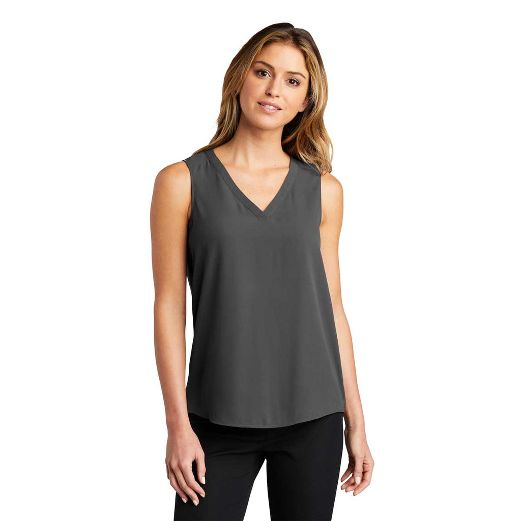Port Authority Women's Sterling Grey Sleeveless Blouse