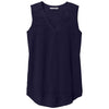 Port Authority Women's True Navy Sleeveless Blouse