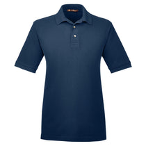 Harriton Men's Navy 6 oz. Ringspun Cotton Pique Short-Sleeve Polo