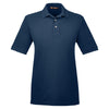 Harriton Men's Navy 6 oz. Ringspun Cotton Pique Short-Sleeve Polo
