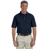 Harriton Men's Navy 6 oz. Ringspun Cotton Pique Short-Sleeve Polo