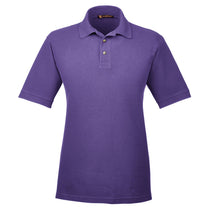 Harriton Men's Team Purple 6 oz. Ringspun Cotton Pique Short-Sleeve Polo