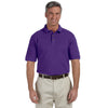 Harriton Men's Team Purple 6 oz. Ringspun Cotton Pique Short-Sleeve Polo