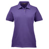 Harriton Women's Team Purple 6 oz. Ringspun Cotton Pique Short-Sleeve Polo