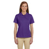 Harriton Women's Team Purple 6 oz. Ringspun Cotton Pique Short-Sleeve Polo