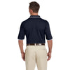 Harriton Men's Navy/White 6 oz. Short-Sleeve Pique Polo with Tipping