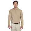 Harriton Men's Stone 5.6 oz. Easy Blend Long-Sleeve Polo