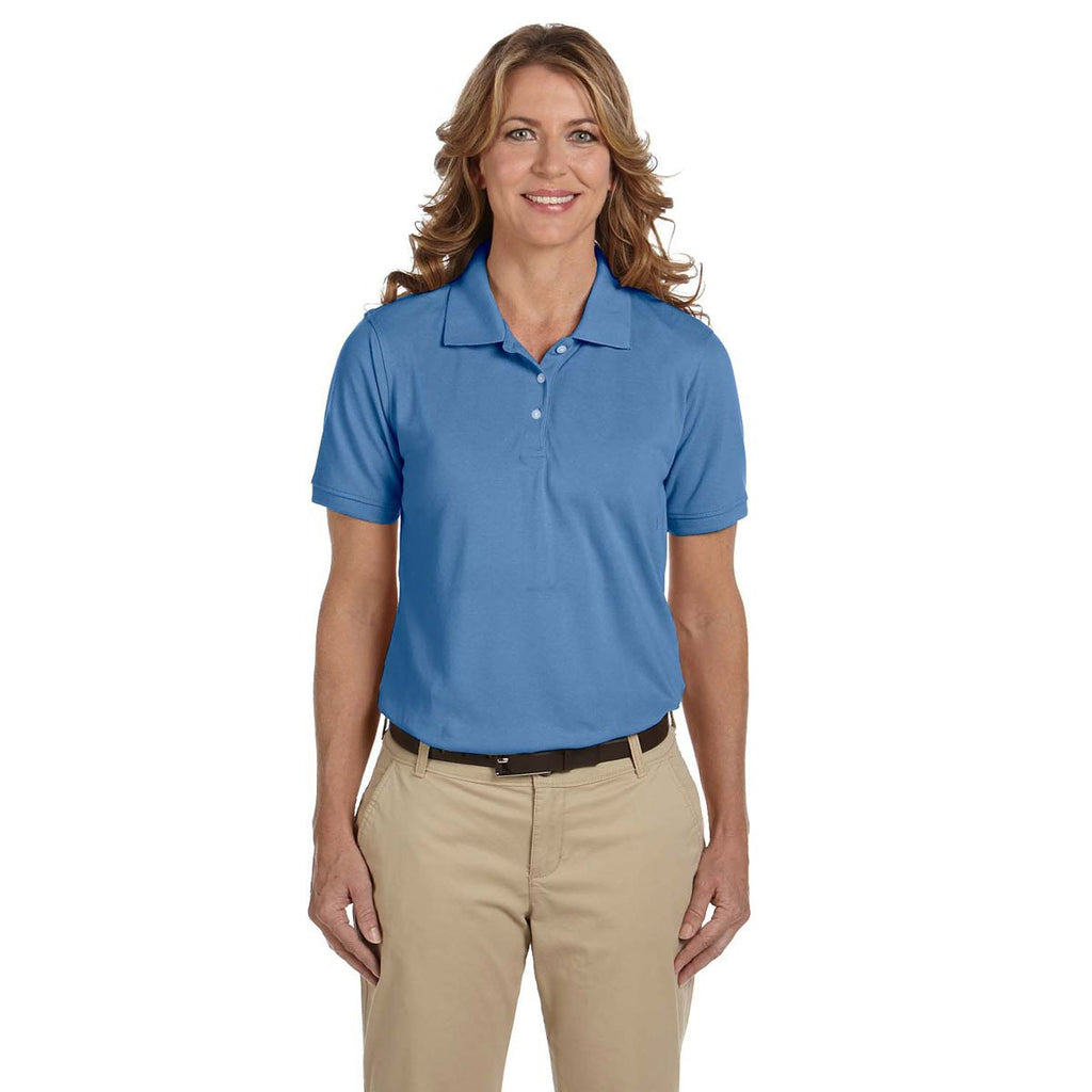 Harriton Women's Nautical Blue 5.6 oz. Easy Blend Polo