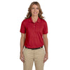 Harriton Women's Red 5.6 oz. Easy Blend Polo