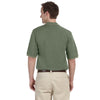 Harriton Men's Dill/Stone 5.6 oz. Tipped Easy Blend Polo
