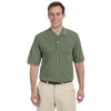 Harriton Men's Dill/Stone 5.6 oz. Tipped Easy Blend Polo