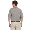 Harriton Men's Grey Heather/Black 5.6 oz. Tipped Easy Blend Polo