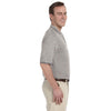 Harriton Men's Grey Heather/Black 5.6 oz. Tipped Easy Blend Polo