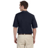 Harriton Men's Navy/White 5.6 oz. Tipped Easy Blend Polo