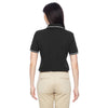 Harriton Women's Black/White 5.6 oz. Tipped Easy Blend Polo