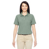 Harriton Women's Dill/Stone 5.6 oz. Tipped Easy Blend Polo