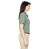 Harriton Women's Dill/Stone 5.6 oz. Tipped Easy Blend Polo