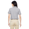 Harriton Women's Grey Heather/Black 5.6 oz. Tipped Easy Blend Polo