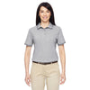 Harriton Women's Grey Heather/Black 5.6 oz. Tipped Easy Blend Polo