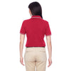 Harriton Women's Red/White 5.6 oz. Tipped Easy Blend Polo