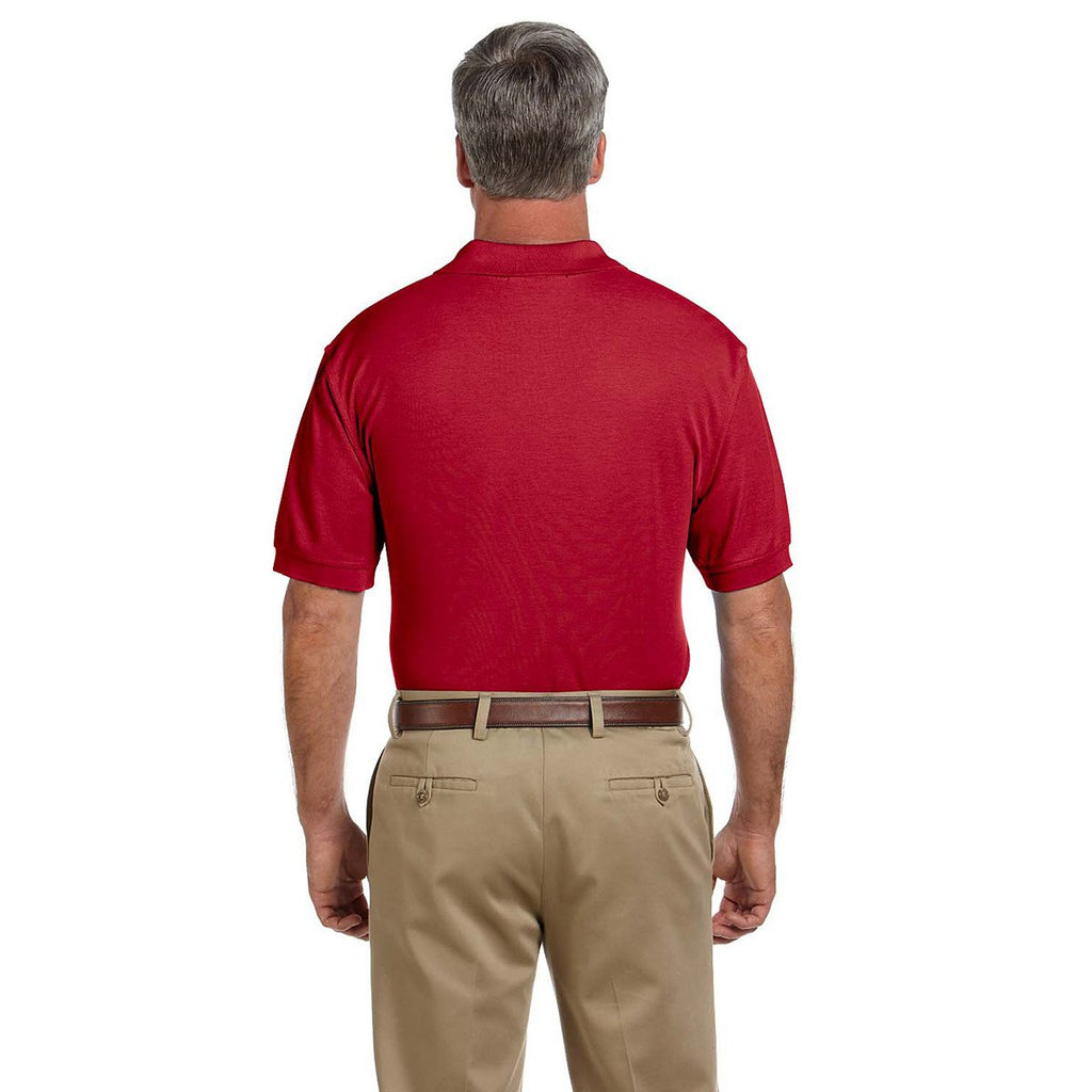 Harriton Men's Red 5 oz. Blend-Tek Polo