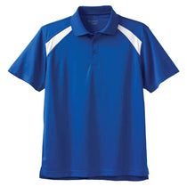 Harriton Men's True Royal/White 4 oz. Polytech Colorblock Polo