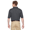 Harriton Men's Dark Charcoal Advantage IL Snap Placket Performance Polo