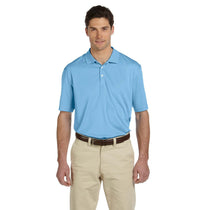 Harriton Men's Light Blue Double Mesh Polo
