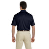 Harriton Men's Navy Double Mesh Polo