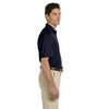 Harriton Men's Navy Double Mesh Polo