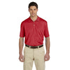 Harriton Men's Red Double Mesh Polo