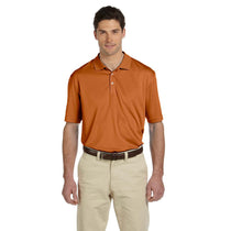 Harriton Men's Texas Orange Double Mesh Polo