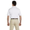 Harriton Men's White Double Mesh Polo