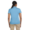 Harriton Women's Light Blue Double Mesh Polo