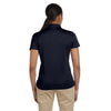 Harriton Women's Navy Double Mesh Polo