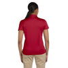 Harriton Women's Red Double Mesh Polo