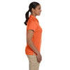 Harriton Women's Team Orange Double Mesh Polo