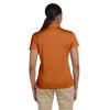 Harriton Women's Texas Orange Double Mesh Polo