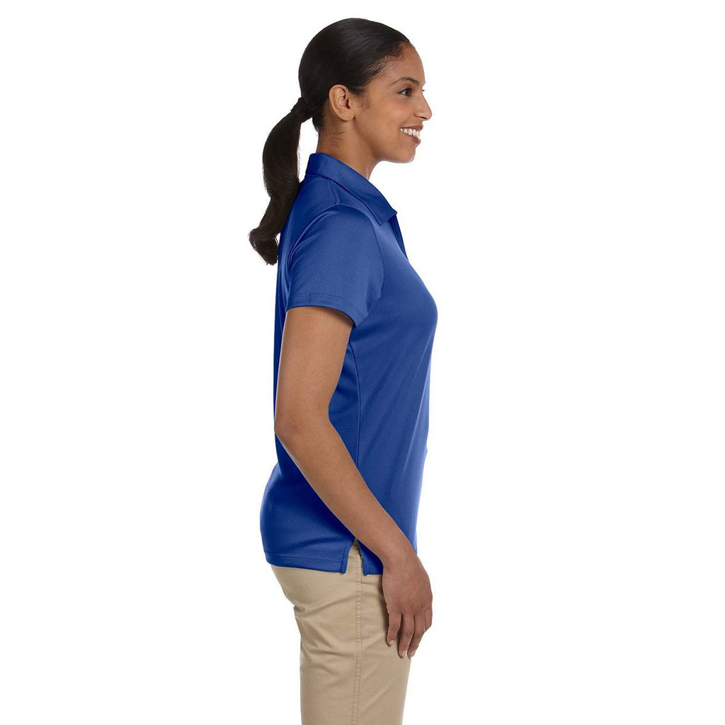 Harriton Women's True Royal Double Mesh Polo
