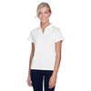 Harriton Women's White Double Mesh Polo