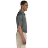 Harriton Men's Charcoal 3.8 oz. Polytech Mesh Insert Polo