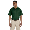 Harriton Men's Dark Green 3.8 oz. Polytech Mesh Insert Polo