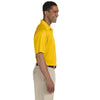 Harriton Men's Gold 3.8 oz. Polytech Mesh Insert Polo