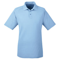 Harriton Men's Light Blue 3.8 oz. Polytech Mesh Insert Polo