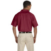 Harriton Men's Maroon 3.8 oz. Polytech Mesh Insert Polo